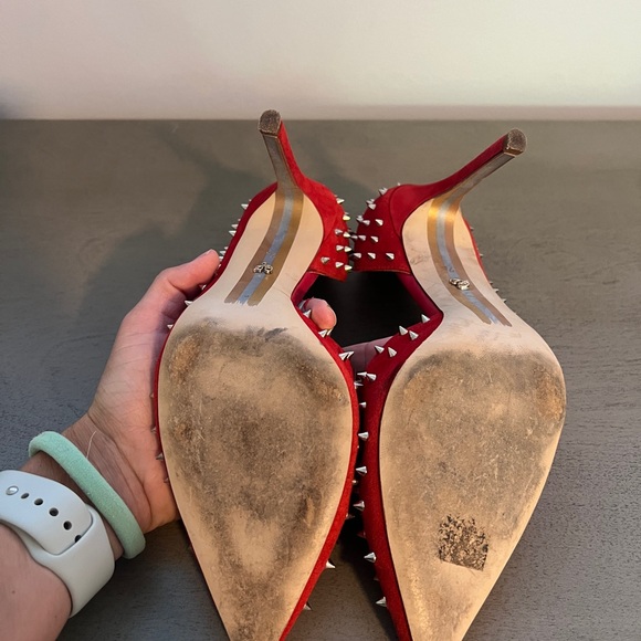 Women's Hadlee Pointed-Toe Studded Suede Pumps 7.5/37.5 - Picture 4 of 8